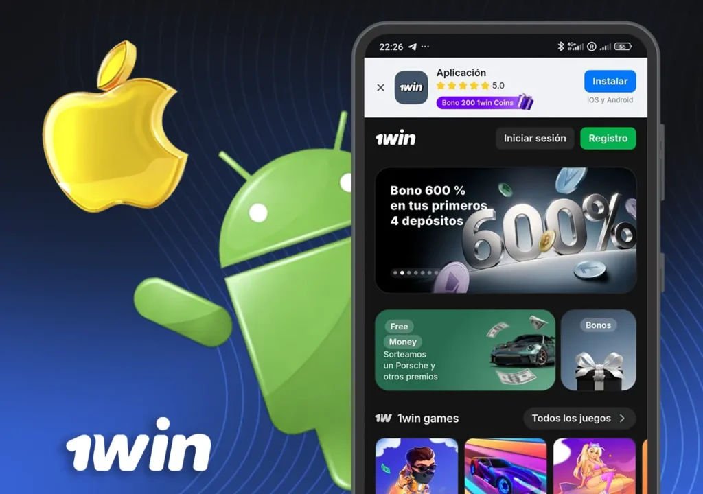 1Win ofrece apps para Android e iOS
